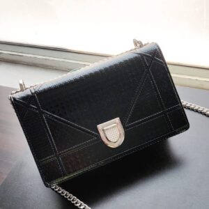 Dior Diorama Rhinestone Black Sling Bag (With Box)