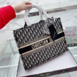 Dior Black Embroidery Book Tote (With Box) - Accessories | Buy Online at Best Price