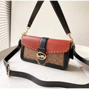 Coach Georgie Apricot Tan Shoulder Bag (With Box)