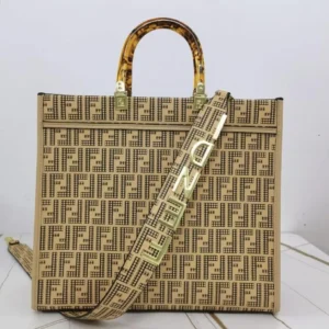 Fendi Roma Sunshine Apricot FF Glazed Tote Bag - Accessories | Buy Online at Best Price