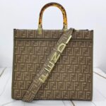 Fendi Roma Sunshine Brown FF Glazed Tote Bag - Accessories | Buy Online at Best Price
