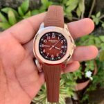 Patek Philippe Watch Rose Gold Brown Silicone Watch For Men (SG205) - Accessories | Buy Online at Best Price