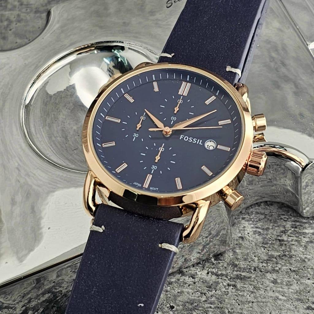 Fossil Watch : Fossil Chronograph Leather Edition Watch For Men (SG1017)