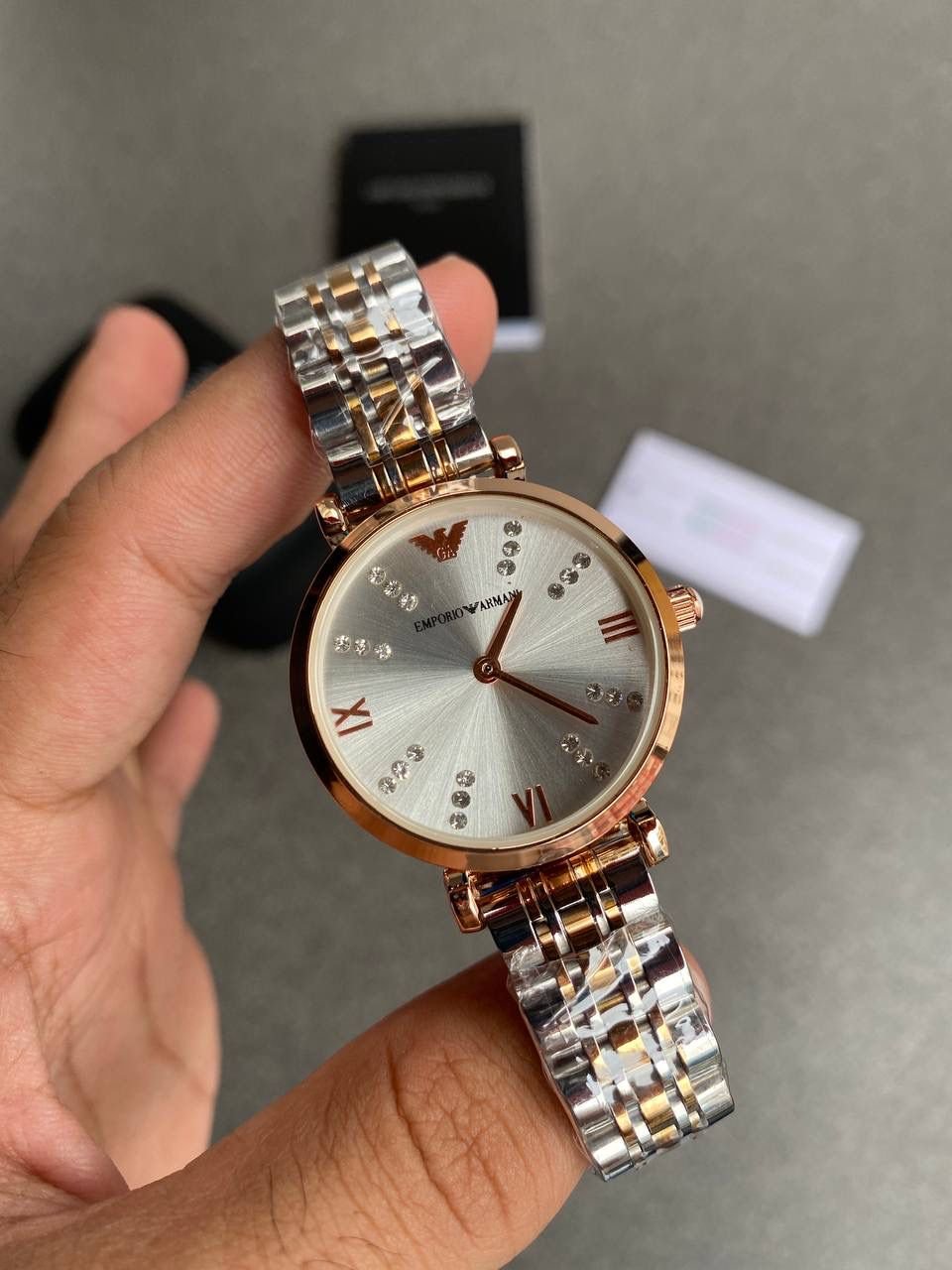 Emporio Armani Watch Star Rose Gold Edition Watch For Girls (SG1027)