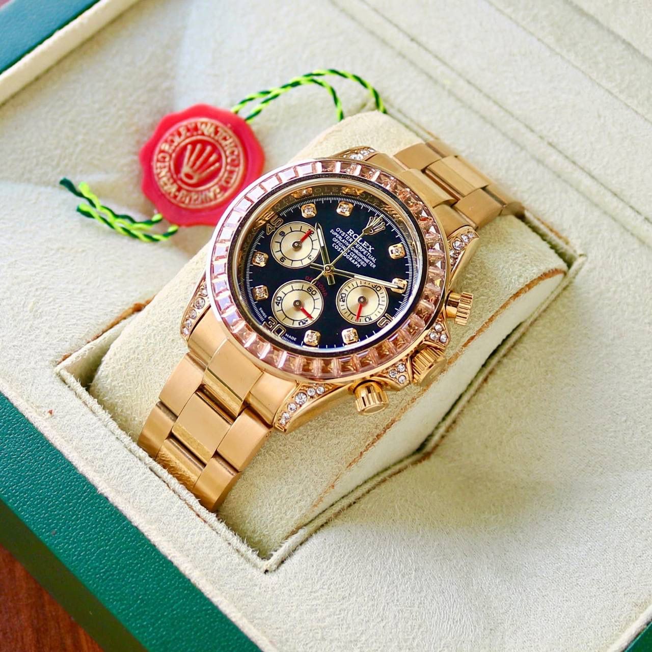 Rolex Daytona Watch, Rainbow Chronograph Luxury Watch (KDB-229375)