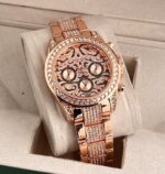 Men’s Rolex Watch Rose Gold Tiger Diamond Stainless Steel Edition Watch (SG188) - Accessories | Buy Online at Best Price