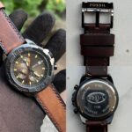 Luxurious Brown Leather Fossil Watch For Men (SG255) - Accessories | Buy Online at Best Price