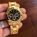 Gold Rolex Watch Daytona Men’s Stainless Steel Chronograph Watch (AG-16205) - Accessories | Buy Online at Best Price