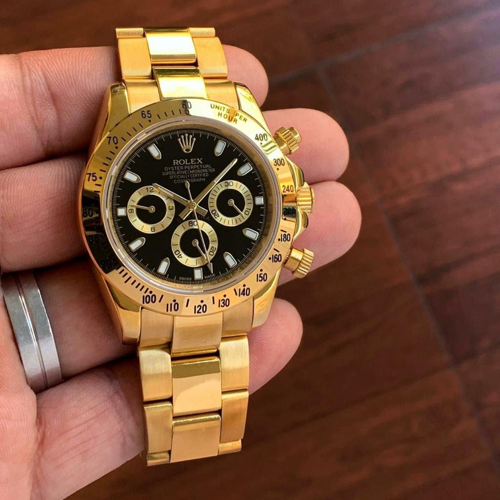 Gold Rolex Watch Daytona Men’s Stainless Steel Chronograph Watch (AG-16205)