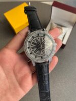 Luxurious New Diamond Spinner Leather Watch (KDB-905) - Accessories | Buy Online at Best Price