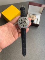 Stylish New Diamond Spinner Leather Watch (KDB-908) - Accessories | Buy Online at Best Price