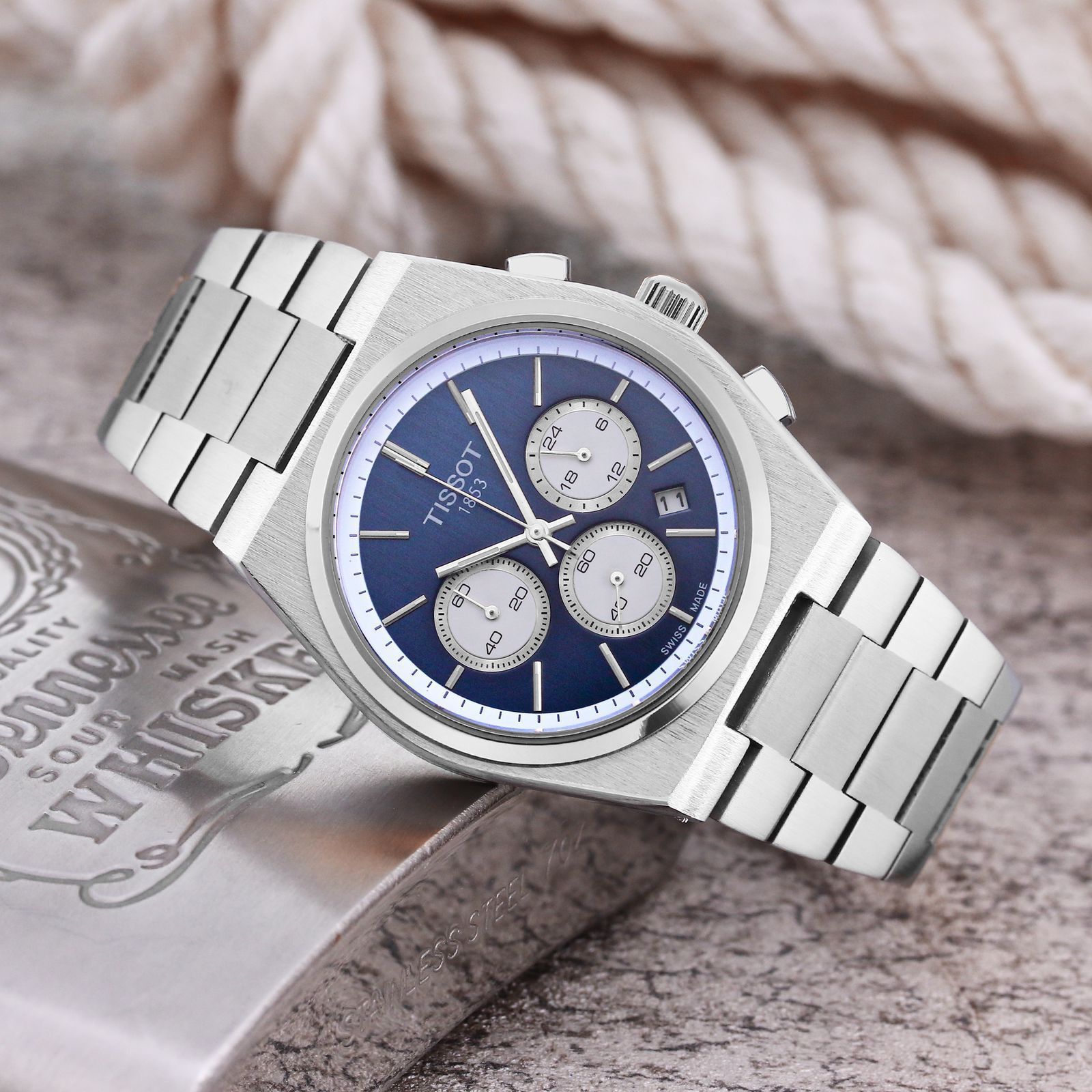 Stylish Stainless Steel Chronograph Tissot Watch For Men (KDB-918)