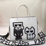 Karl Lagerfeld Maybelle White Satchel Handbag - Accessories | Buy Online at Best Price