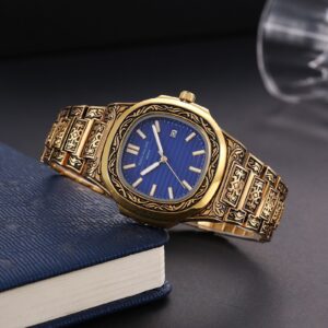 Patek Philippe Watch Gold Blue For Men (SG356) - Accessories | Buy Online at Best Price