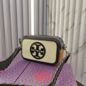 Tory Burch Mini Jute Blend Camera Bag (With Double box packaging)
