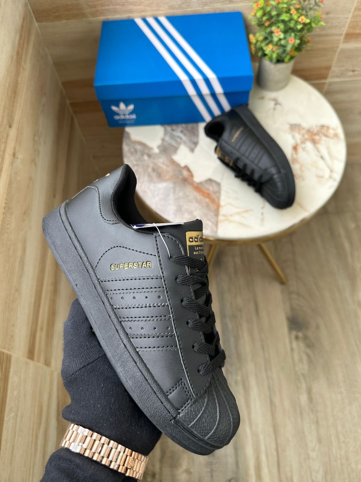 Adidas Superstar Triple Black Unisex Sneakers – Quality Import