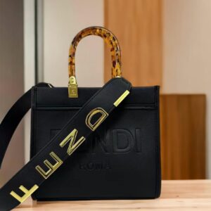 Fendi Roma Sunshine Small Black Tote Bag - Accessories | Buy Online at Best Price