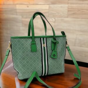 Tory Burch Green T Monogram Tote Bag - Accessories | Buy Online at Best Price