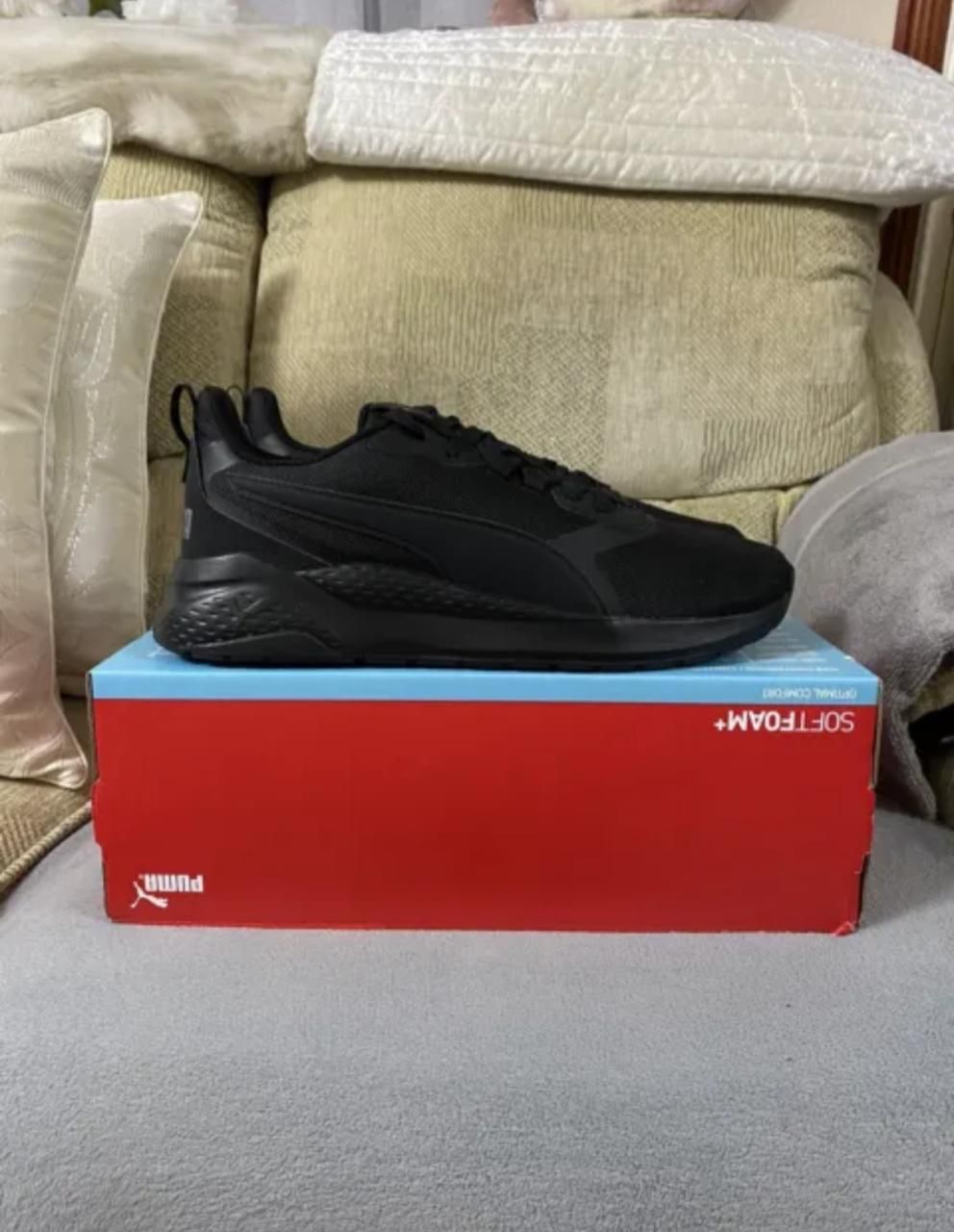 Branded Triple Black Sneakers