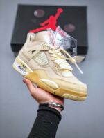 Branded Jordan Retro 4 (Off White) - 7a first copy shoes | Buy Online at Best Price