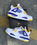 Branded Jordan Retro 4 (White & Blue) - 7a first copy shoes | Buy Online at Best Price