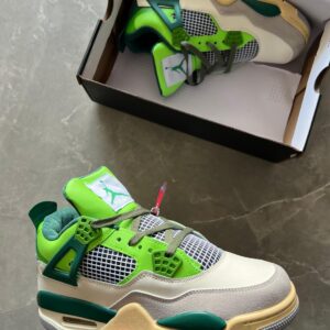 Branded Jordan Retro 4 1st Copy Shoes (Green)