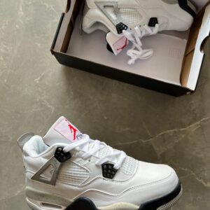 Branded Jordan Retro 4 1st Copy Shoes (White)