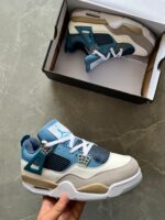Branded Jordan Retro 4 1st Copy Shoes (Blue) - 7a first copy shoes | Buy Online at Best Price