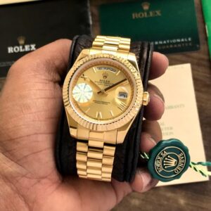 Rolex Day-Date 41 Gold Tone White Dial Men’s Watch
