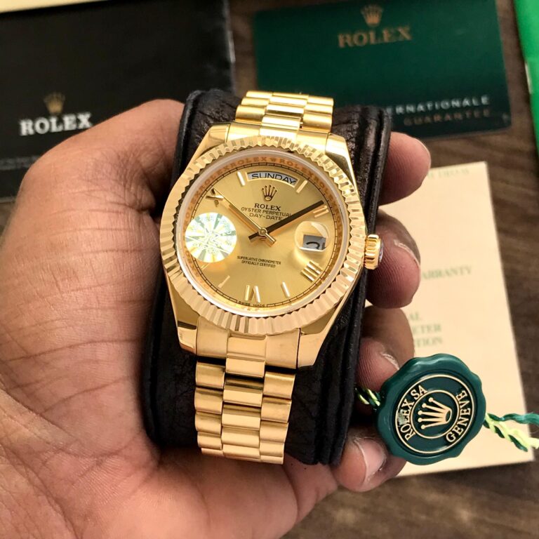 Rolex Day-Date 41 Gold Tone White Dial Men’s Watch