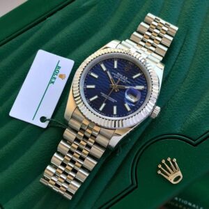 Rolex Day Date Fluted Motif Green Dial Watch