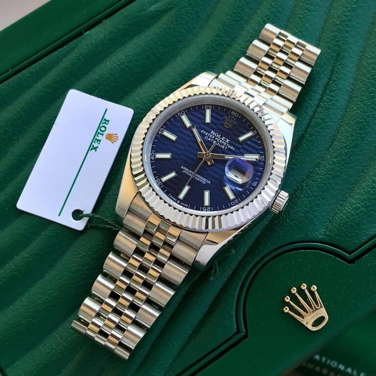 Rolex Day Date Fluted Motif Green Dial Watch