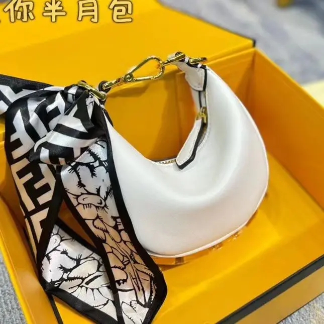 Fendi Fendigraphy White Sling Bag (With Box)