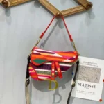 Dior Multicolor Canvas Saddle Bag (With Box) - Accessories | Buy Online at Best Price