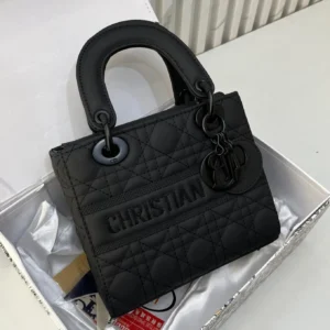 Dior Black Matte Lady Dior Handbag (With Box) - Accessories | Buy Online at Best Price
