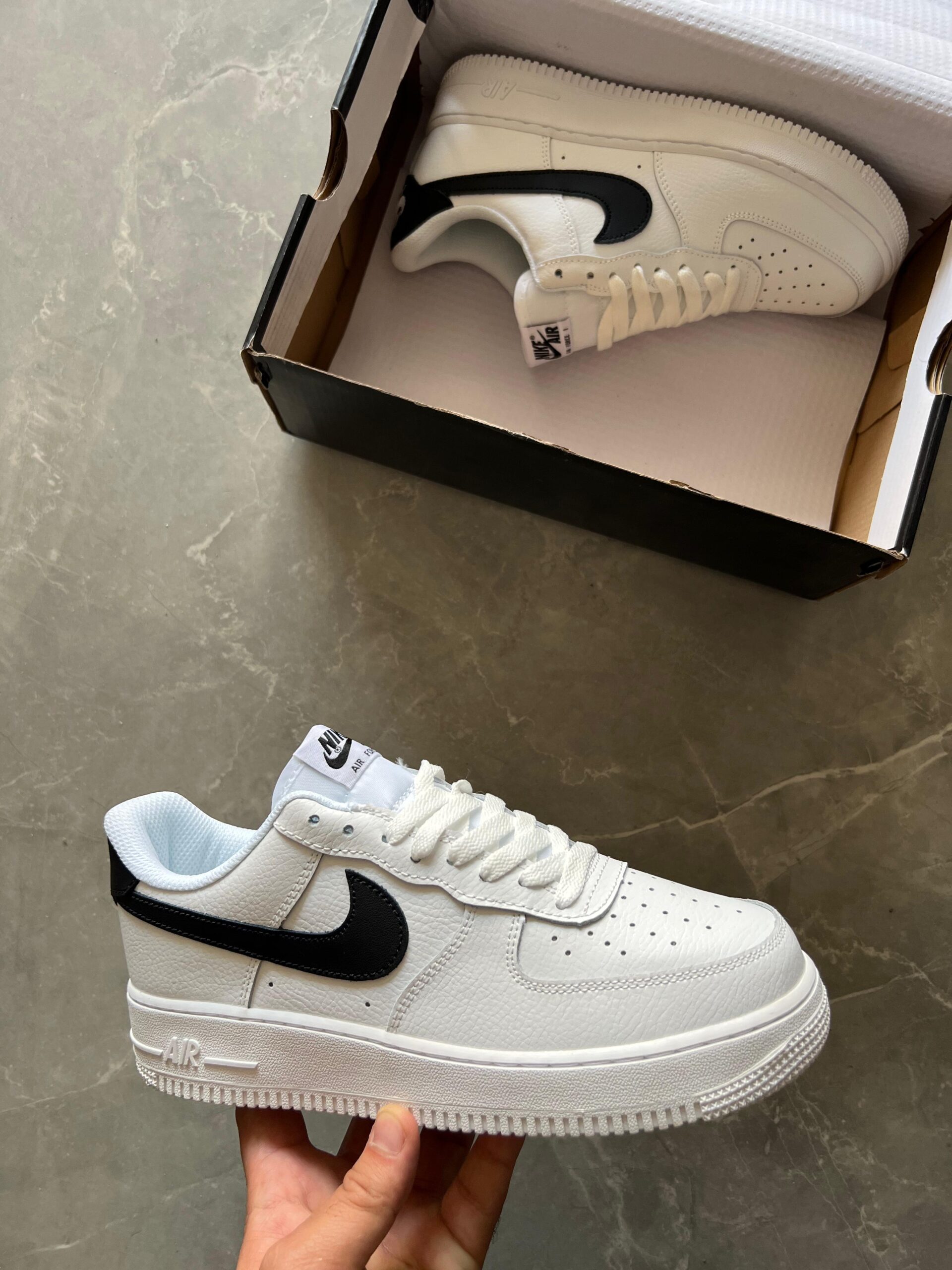 Nike Air Force 1 Shoes For Men Original (White, Black)