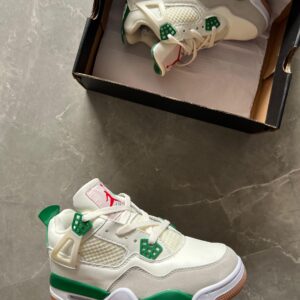 Jordan Retro 4 Shoes for Girls – Pine Green
