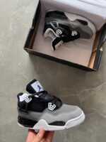 Jordan Retro 4 Shoes for Girls – Black & Gray - 7a first copy shoes | Buy Online at Best Price