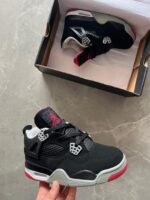 Jordan Retro 4 Shoes for Girls – Black & Red - 7a first copy shoes | Buy Online at Best Price