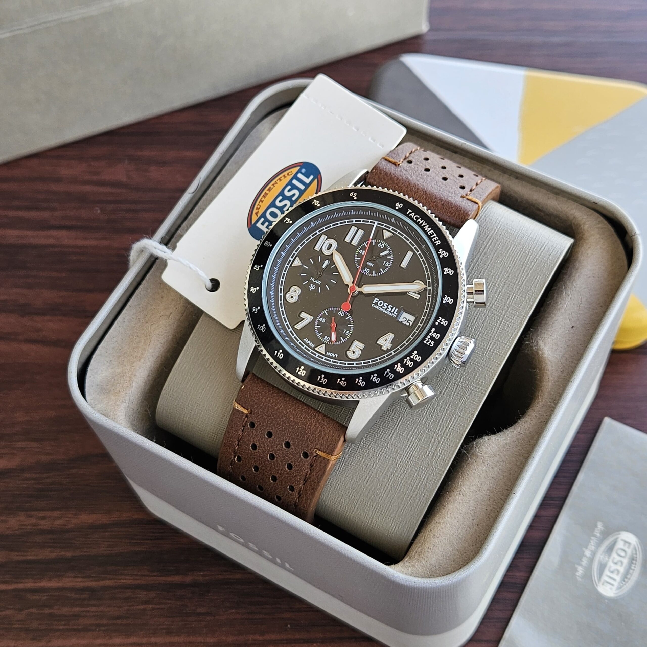 Fossil Sport Tourer Chronograph – Brown Leather Watch