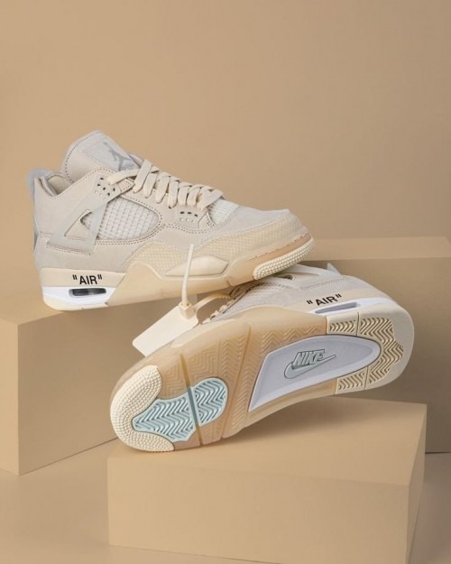 Nike Air Jordan Retro 4 OFF WHITE SAIL Sneakers