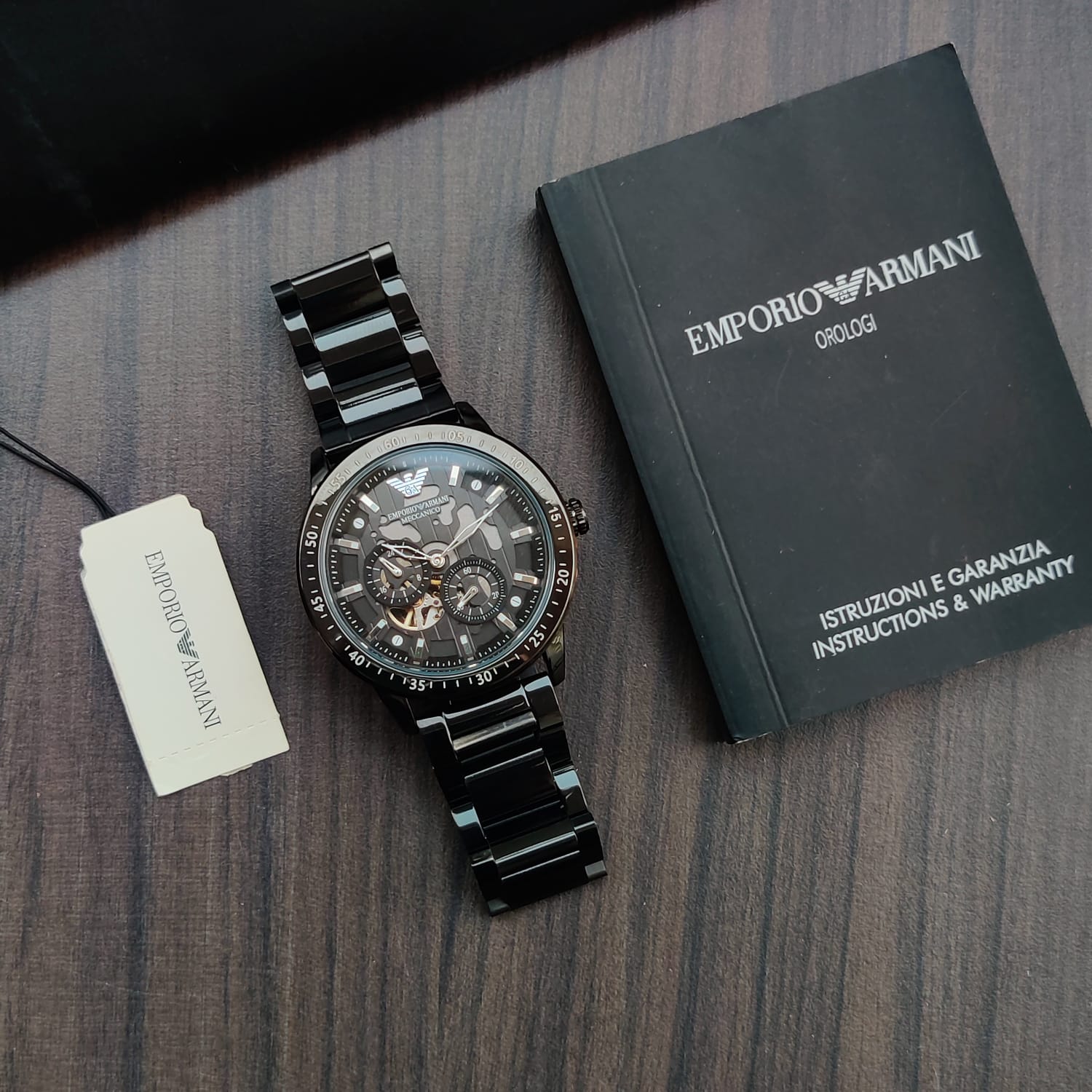 Emporio Armani Mario Automatic Watch Full Black