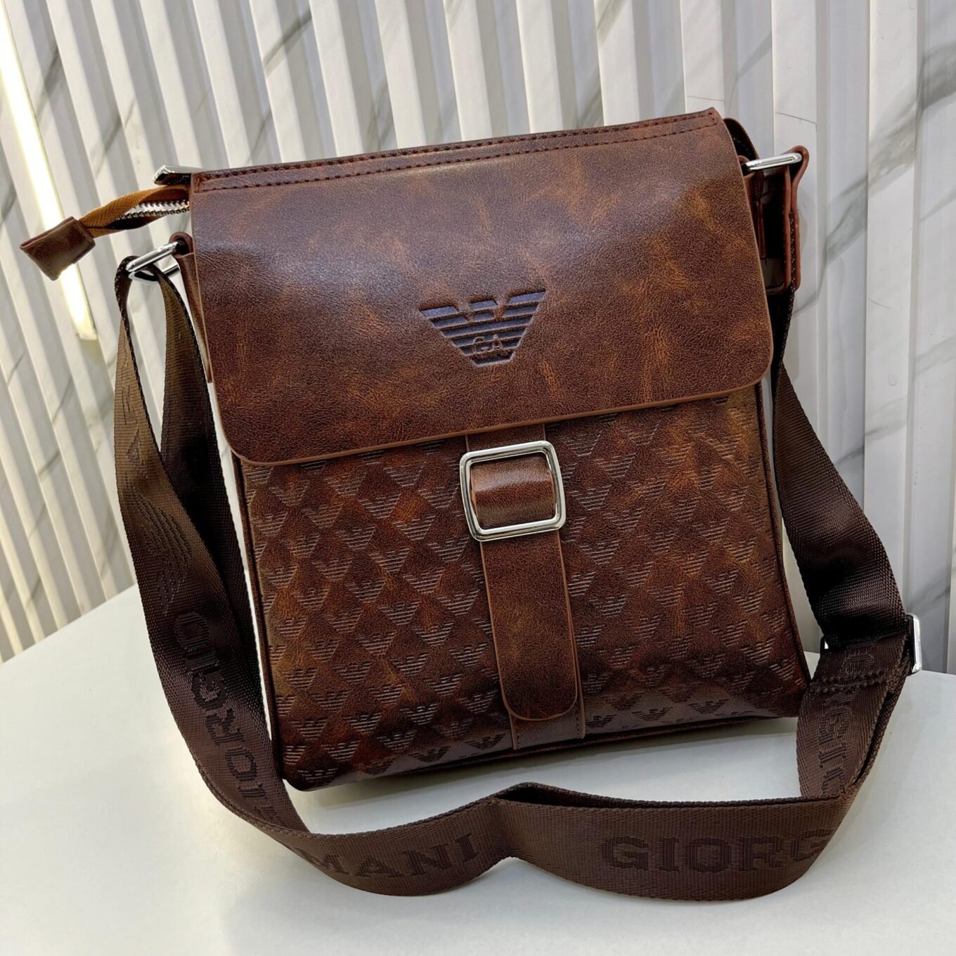 Armani Brown Messenger Bag