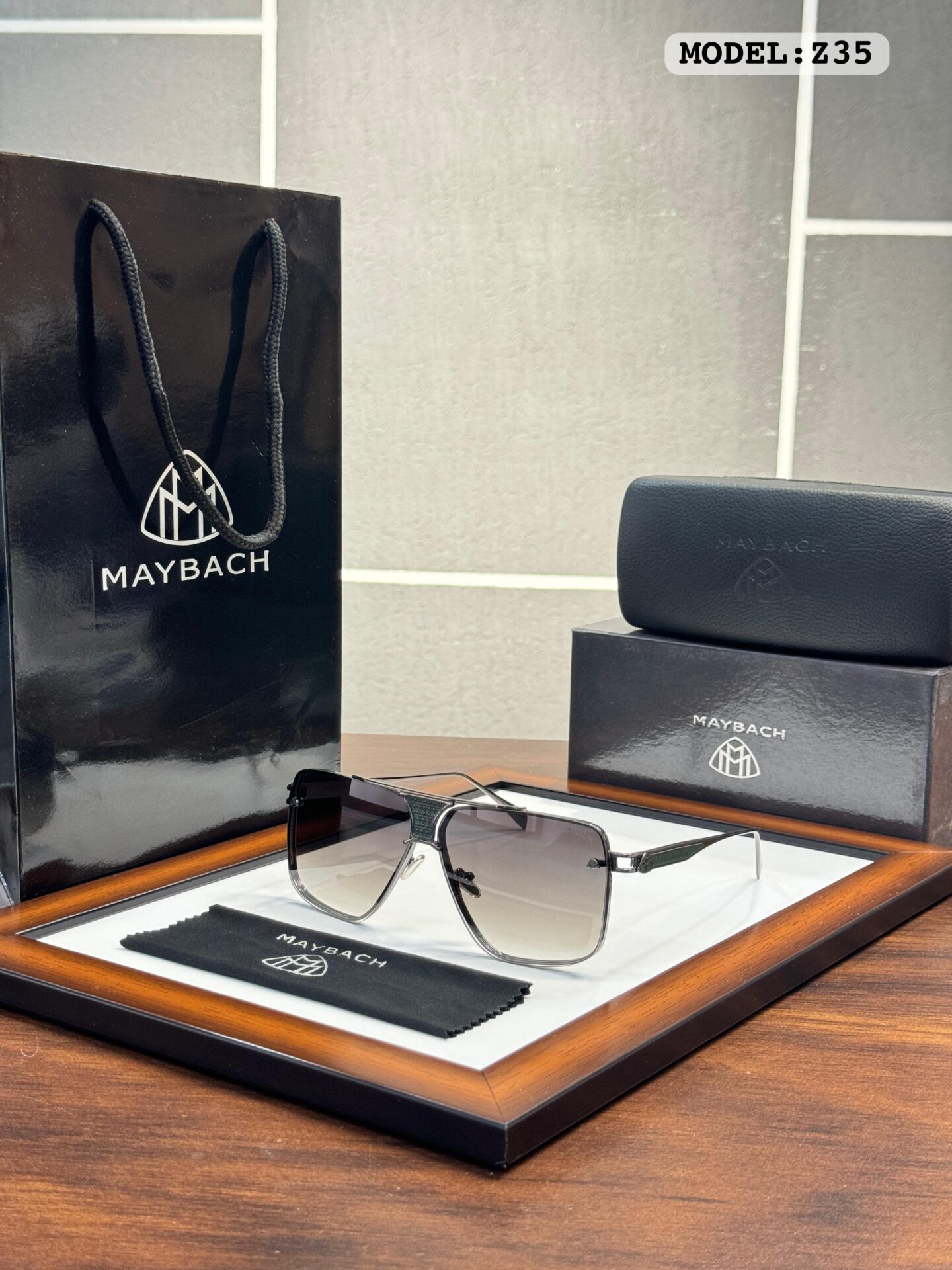 Maybach Z35 Gun Green Sunglasses