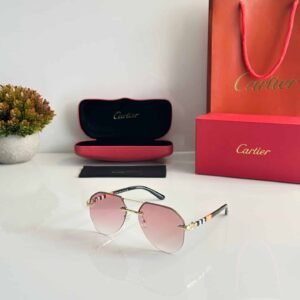 Cartier 7217 Gold Pink Sunglasses