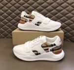 Vintage Check and Suede White Sneaker 7A Quality