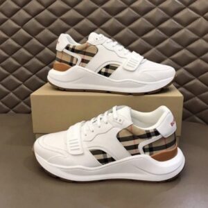 Vintage Check and Suede White Sneaker 7A Quality