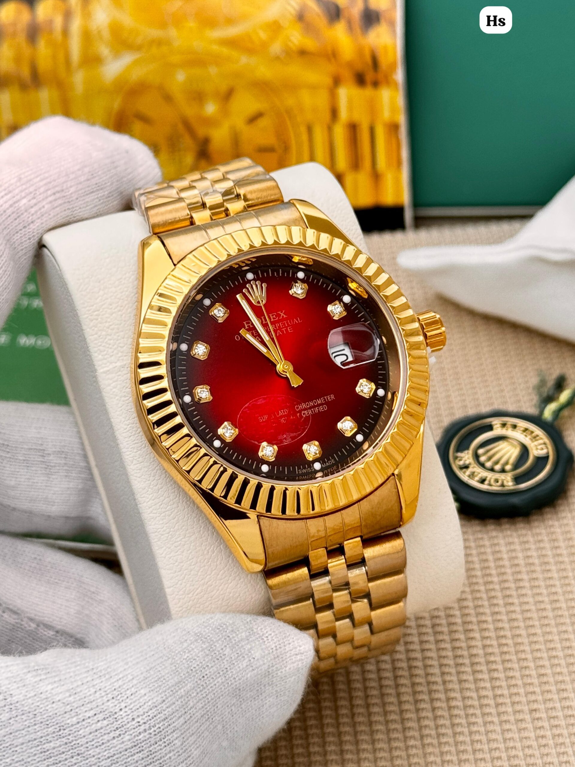 First Copy Watches 7A Rolex Golden Watches High Quality 7A Replica For Men’s