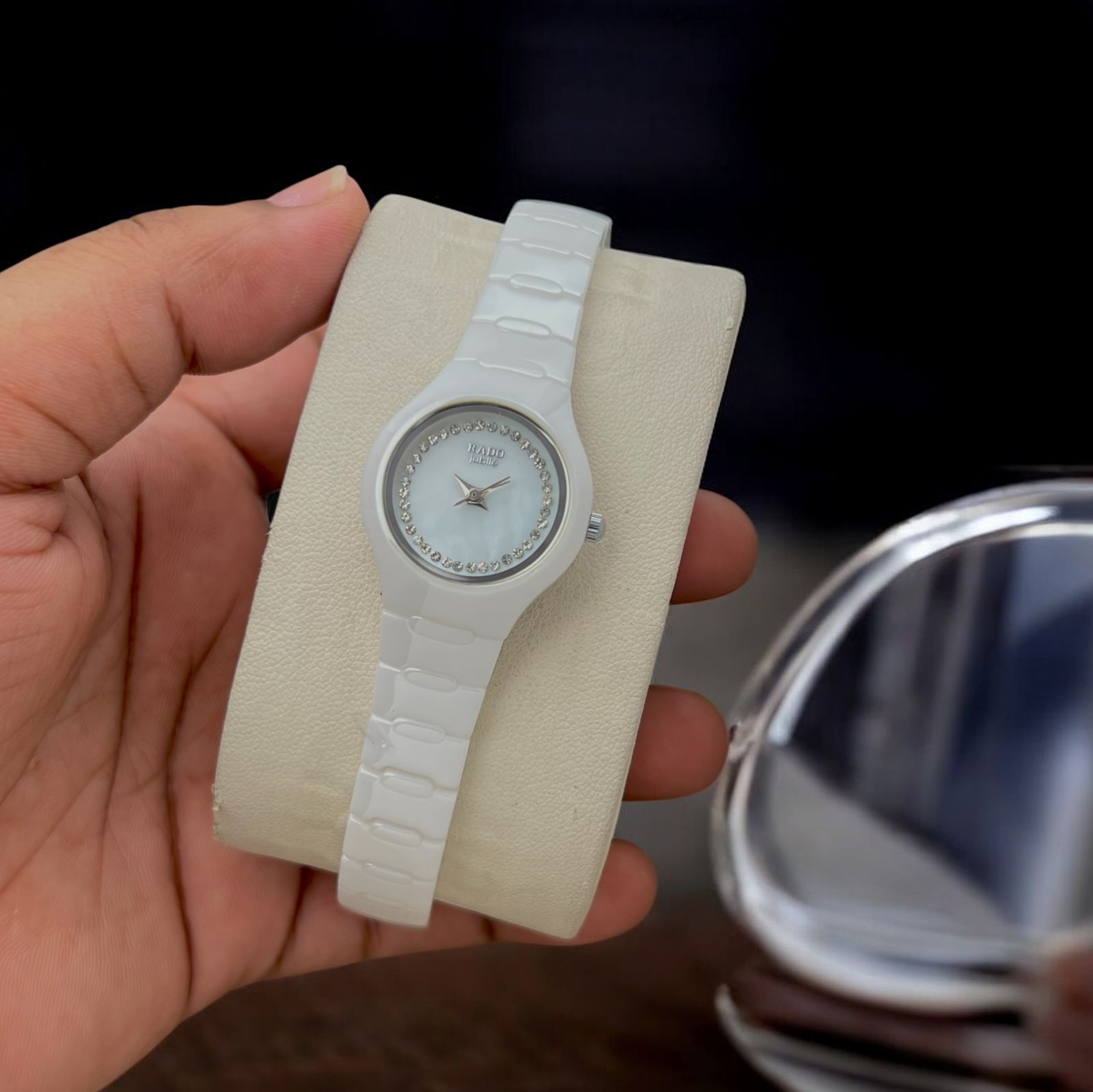 First Copy Watches Replica 7A Rado White Ladies Watches For Girls and Women’s