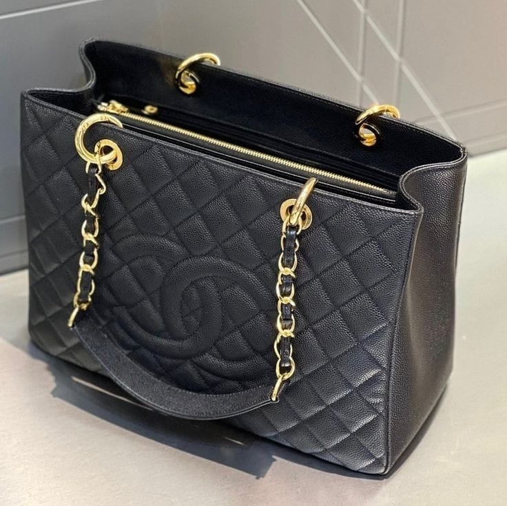 First Copy Sling Bags Replica 7A Channel Caviar GST Celebrity Style Black Tote Bags For Girls